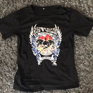Black Distressed band tshirt!